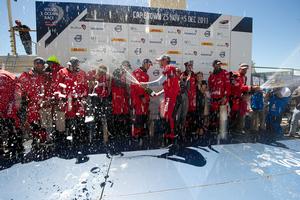 Champagne celebrations in Cape Town.